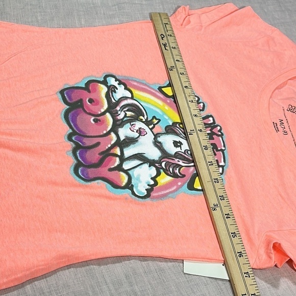 My Little Pony Neon Hot Coral tee retro airbrush pony size medium NEW - Picture 6 of 9